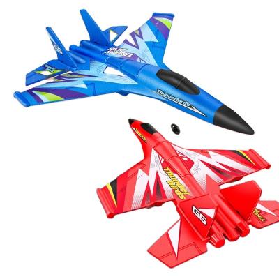 China Follow Me Kids EPP Foam 2.4ghz 2.5ch Outdoor Unbreakable RC Airplane With Lights Su-27 RC Glider Airplane Toy for sale