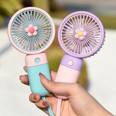 China 2022 Latest Hot Sale Candy Color Large Folding Portable Usb Charging Student Wind Fan Cute Quiet Fan for sale