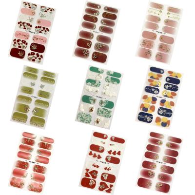 China Fashionable 3d Nail Art Sticker Eco-friendly Factory Direct Selling Waterproof Sticker Nails for sale