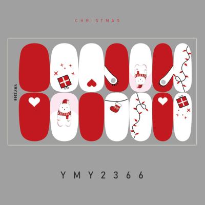 China New Waterproof Flower Nail Art Sticker Set Christmas Halloween 3d Nail Sticker Christmas Holiday Celebrations Paper Art Nail Sticker for sale