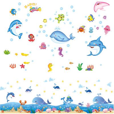 China Custom Self-adhesive Waterproof Paper Self-adhesive Sticker Waterproof Bathroom Label Cheap PVC Wall Sticker for sale