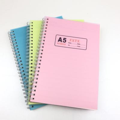 China Supplier Colorful Planner School PP Cover Spiral Notebook for sale