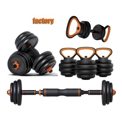 China Fitness Lydia Factory Wholesale All 6 in 1 Adjustable Weight Lifting Gym Barbell Barbell Dumbbell Set for sale