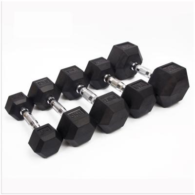 China Dumbell Set Rubber Pink Color Hex Dumbbell Set Yoga Lydia Gym Use Factory Supplied 45Kg for sale