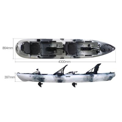 China PESCA Surfing Water Sport HDPE LLDPE LY-27000-B Canoa DA Sit On Top Kayak Single Pond With Seat for sale