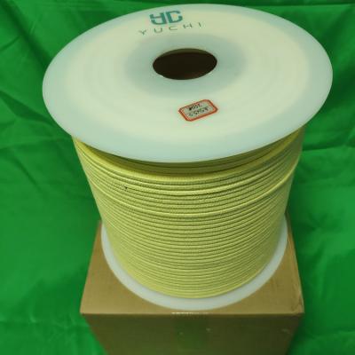 China 100% kevlar aramid yarn ropes Braided Kevlar aramid rope for glass tempering machine furnace for sale