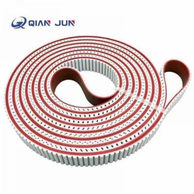 Cina cinture di ritrovo con rivestimento di gomma rossa ad alta coppia HTD cinture di ritrovo rivestite con gomma da 3 m a 5 m in vendita