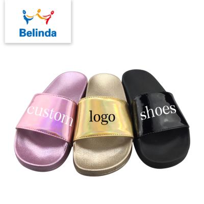 China Durable Women Slippers Flat Shoes Bulk Buy Slide Sandal Custom Logo Shoes for sale