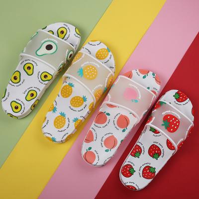 China New Fashion Pineapple Durable Ladies Slides Summer PVC Fruit Women's Slippers for sale