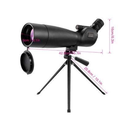 China Visionking Zoom 20-60x80 Nitrogen Filled Tripod Waterproof Spotting Scope 20-60x80 for sale