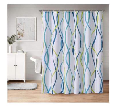 China Viable Custom Colors And Waterproof Custom Size Shower Curtain , Hotel Bathroom Curtain Shower for sale