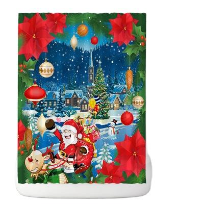 China Viable 3d Christmas Shower Curtain Custom Colors And Size Waterproof Custom Shower Curtain , Hotel Bathroom Curtain Shower for sale