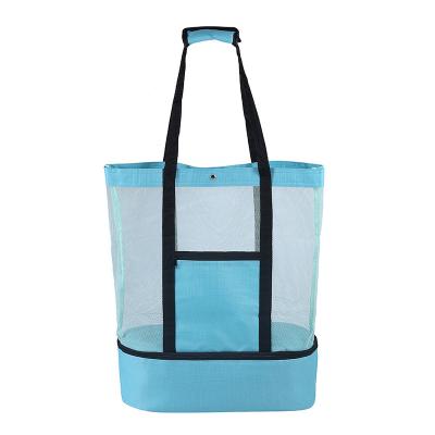 China The Other Big Logo Insulated Tote Foldable Bolso Custom De Playa Waterproof Eva Mesh Beach Bag for sale