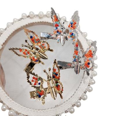 China Movable Korean female side hairpin hairpin accessories girl summer hairpin decoration butterfly top clip hits clip headdress for sale