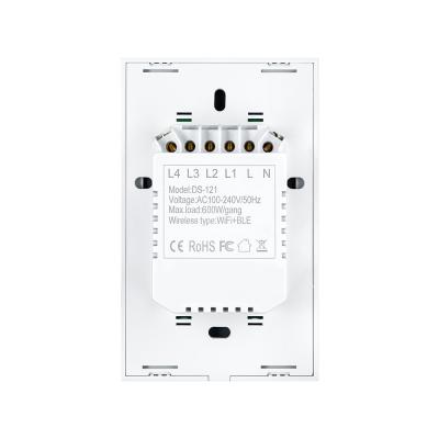 China Quality Guarantee Wall Touch Zigbee Smart Home Control Neutral Smart Lamp Switch 121BW for sale