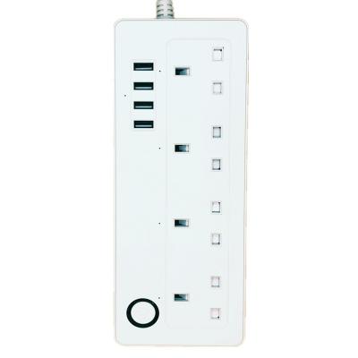 China Residential / General Purpose New Arrivals 13a Usb Charging Wifi Power Strip Switch Smart Electrical Outlet for sale