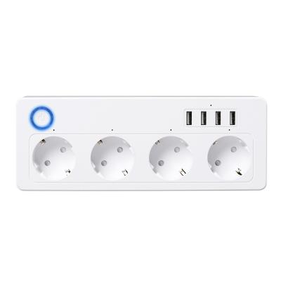 China Residential / General Purpose PP Control Electricity Meter Function 13a 100-240v Smart Switch Socket Wifi Power Strip for sale