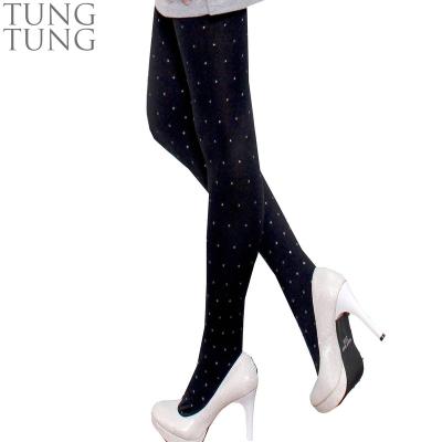 China Taiwan breathable factory around Dots Women Warm Tights for sale