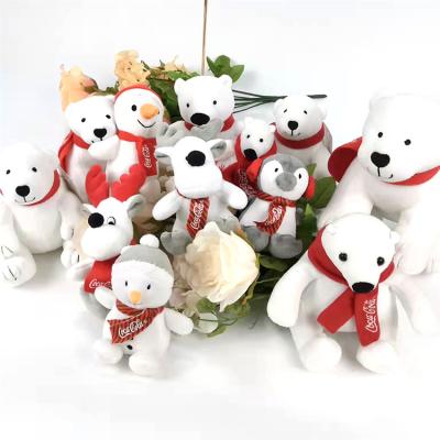 China Promotion Eco-Friendly Cola Audited Plant Cola Polar Bear Plush Stuffed Soft Animal Toy Ski Xmas Christmas SALE Cola Audited Plant for sale