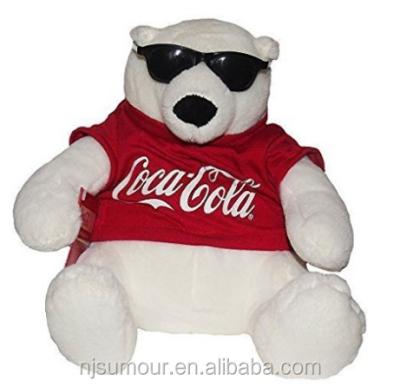 China Eco-Friendly Promotion Cola Audited Factory Plush Cola Sports Bear Plush Toys Audit Factory Plush Wolverines Back Stuffed Forehead for sale