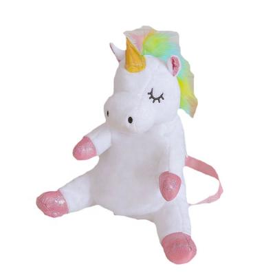 China Custom Stuffed Plush Backpack Manufacturers Plush Unicorn Animals Kids Backpack Bag For Kid for sale