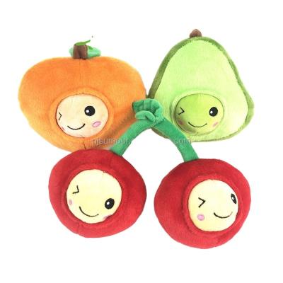 China Custom Stuffed Fruit Toy Vegetables and Fruits Plush Toy Birthday Series Gift Cherry Plush Toy for sale