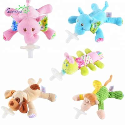 China Cozy/Funny Personalized Color Baby Feeding Bottle Silicone Nipple Plush Baby Pacifier for sale