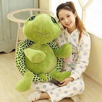 China Large Eco-friendly Giant Plush Green Turtle 80cm Soft Stuffed Plush Toy Dolls Pillow for sale