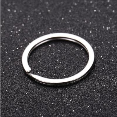 China High Quality Metal In Stock 1.5*25mm Flat Split Ring Keychain for sale