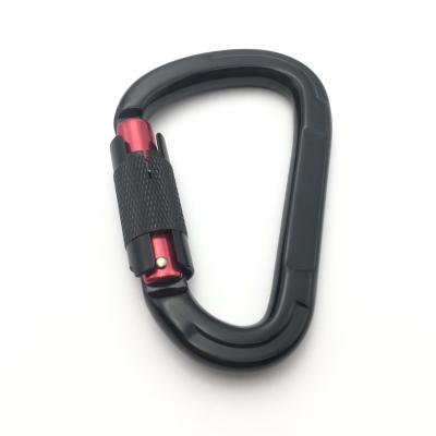 China Heavy Industry 25kn Aluminum Twist Lock 7075 Aluminum Carabiner Hook for sale