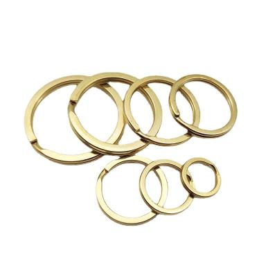 China Factory Price Metal Material 10mm 12mm 15mm 20mm 25mm 30mm 32mm Brass Copper Flat 35mm Keychain for sale