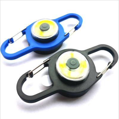 China Metal Led Light Cob Key Chain With Double Carabiner for sale