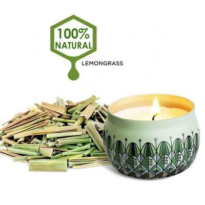 China Hot Pillar Scented Candle Amazon Turned Metal Tin Jar Latest Bamboo Color Portable Design Economical Luxury Decoration For Holiday Soy Wax Candle for sale