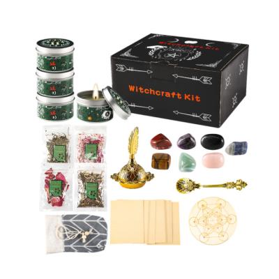 China Environmental Friendly Art Candle Beginner Set Religious Crystal Dry Herb Color Magic Candle Witchcraft Kit, Witchcraft Supplies Box, Witchcraft Supplies for sale