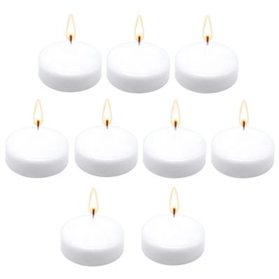 China 100% White Floating Wick Pillar Candle Eco-Friendly Paraffin Candle Eco-Friendly Solid White Floating Wick Candle for sale