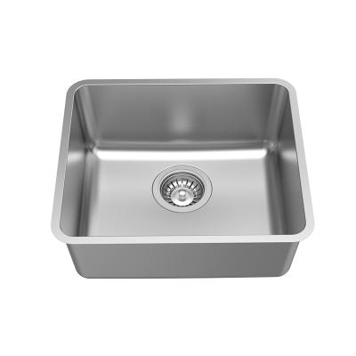 China Without Faucet Factory Design Wholesale Custom Modern Luxury Undermount 304 Stainless Steel Single Bowl Kitchen Sink for sale