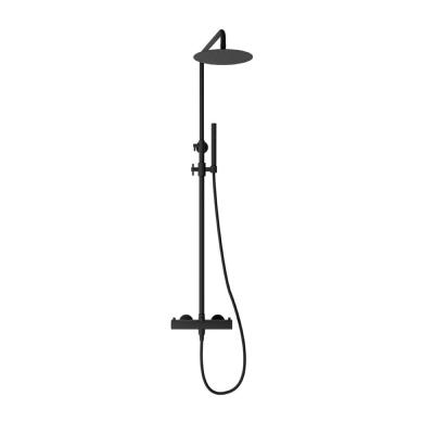 China Without Corner Hot Direct Bath Sanitaryware Bathroom Sliding Bar China Factory Sale Bath Shower Mixer Black Thermostatic Shower Set for sale