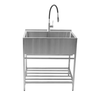 China Without Basin 18Gauge Large Size Stainless Steel Price Single Sink Kitchen Sink Cabinet Cheap Outdoor Restaurant Sink 36 Inches With Rack for sale