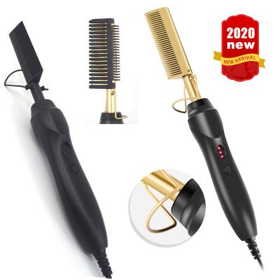 China New Wet Straight Hair Stick Comb Curling Comb Electric Straight Multi-Function Blows Dry Dual-Use Copper Curling Home Amazon Cordless Refill Iron Wet for sale