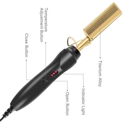 China Two-in-one curling iron straight hair cordless electric curling comb the straight curling iron copper comb dual-function electric curling comb for sale