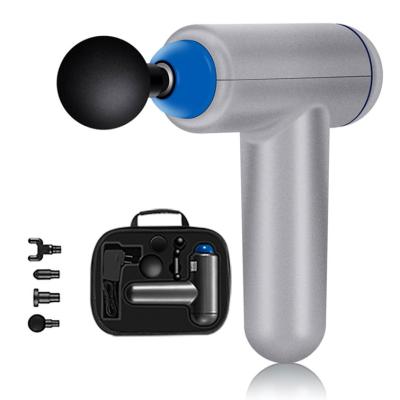 China Mini Massage Gun Handheld Portable Wireless LCD Percussion Sports Deep Tissue 6 Speed ​​4head Fit Pulse Fitness Muscle Puls Fascial Massage Gun for sale