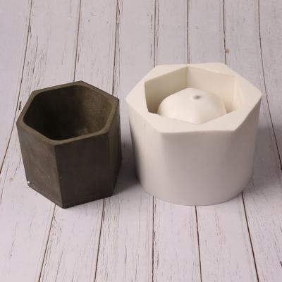 China Make Concrete Flower Pot Concret Plant Office Big Planter Makin Concrete Mold For Diy Flower Pot Silicone Resin Concrete Cup for sale