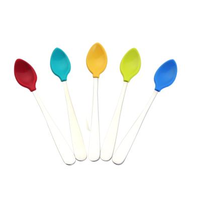 China BPA Free BPA Free Silicone Covered Baby Spoon Toddler Administers Baby Set Baby Feeding Feeding Spoon Spoon for sale