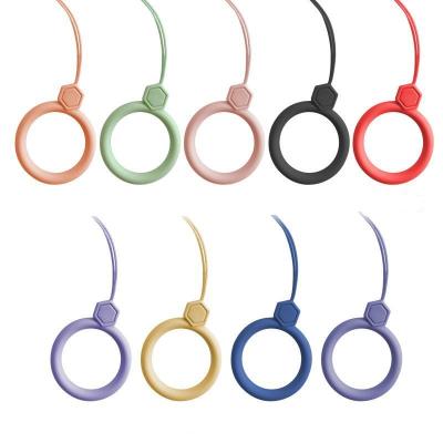 China Multicolor Cute Silicone Disc Silicone Ring Mobile Phone U Short Drop-Resistant Lanyard for sale