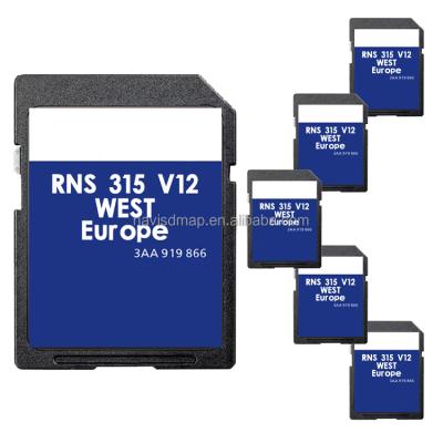 China Wholesale Flash Europa West Plastic RNS 315 V12 AZ Item SD Card 8GB Navi Map Card for sale