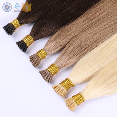 China Ash Blond Remy Soft Light Weight Mini Hair Extensions Brazilian Hair Stick Tip I Tip Extensions for sale