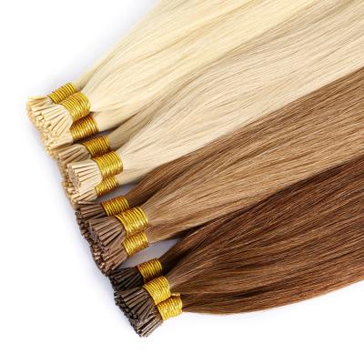 China Silky Straight Virgin Russian Remy Human Hair Prebonded Double Drawn Wave Stick I Tip Hair Extensions for sale