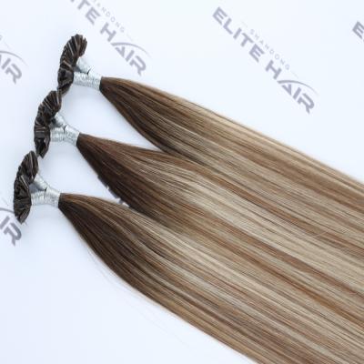 China Wholesale Russian Silky Straight Wave Balayage Hair Cuticle Aligned U Tip Hair Extensions for sale