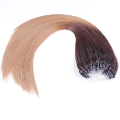 China Hot Selling Indian Silky Straight Wave Unprocessed Virgin Hair Double Ring Loop Micro Hair Extension for sale