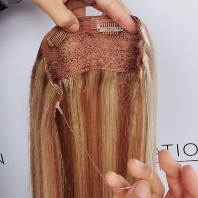 China Straight Secret Hair Extensions Halo Wavy Hair Extension Curly Hair Women Wigs for sale